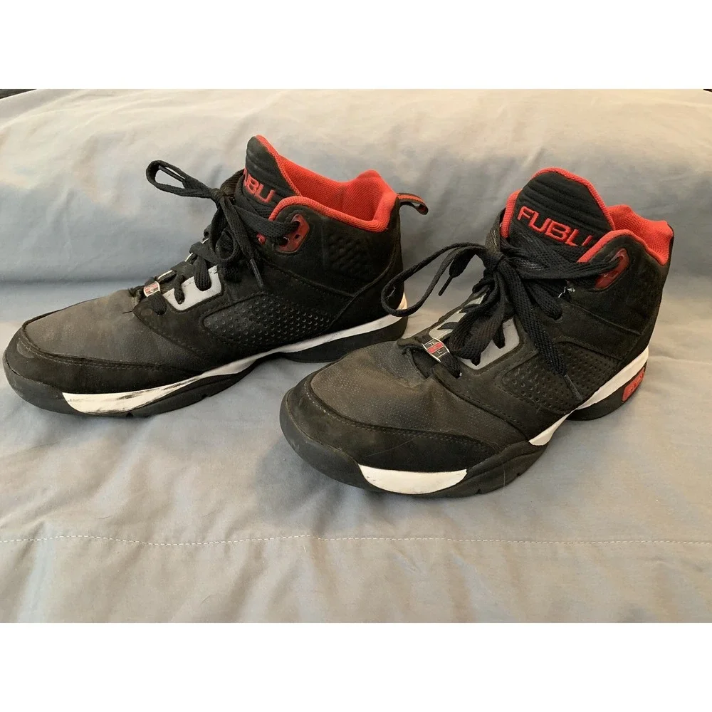FUBU Men's ZONE Basketball Shoes Size 8 Black‎ High Top MNFB22SC001L